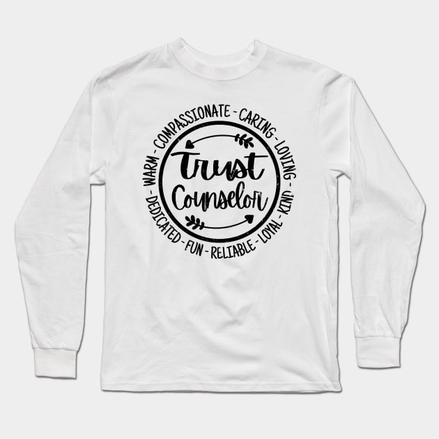 Trust Counselor Funny Mentor Counseling Appreciation Vintage Long Sleeve T-Shirt by HeroGifts